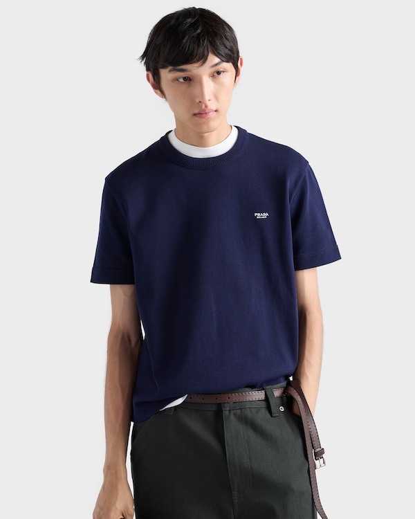 Cotton crew-neck sweater - Navy Cotton crew-neck sweater - Navy