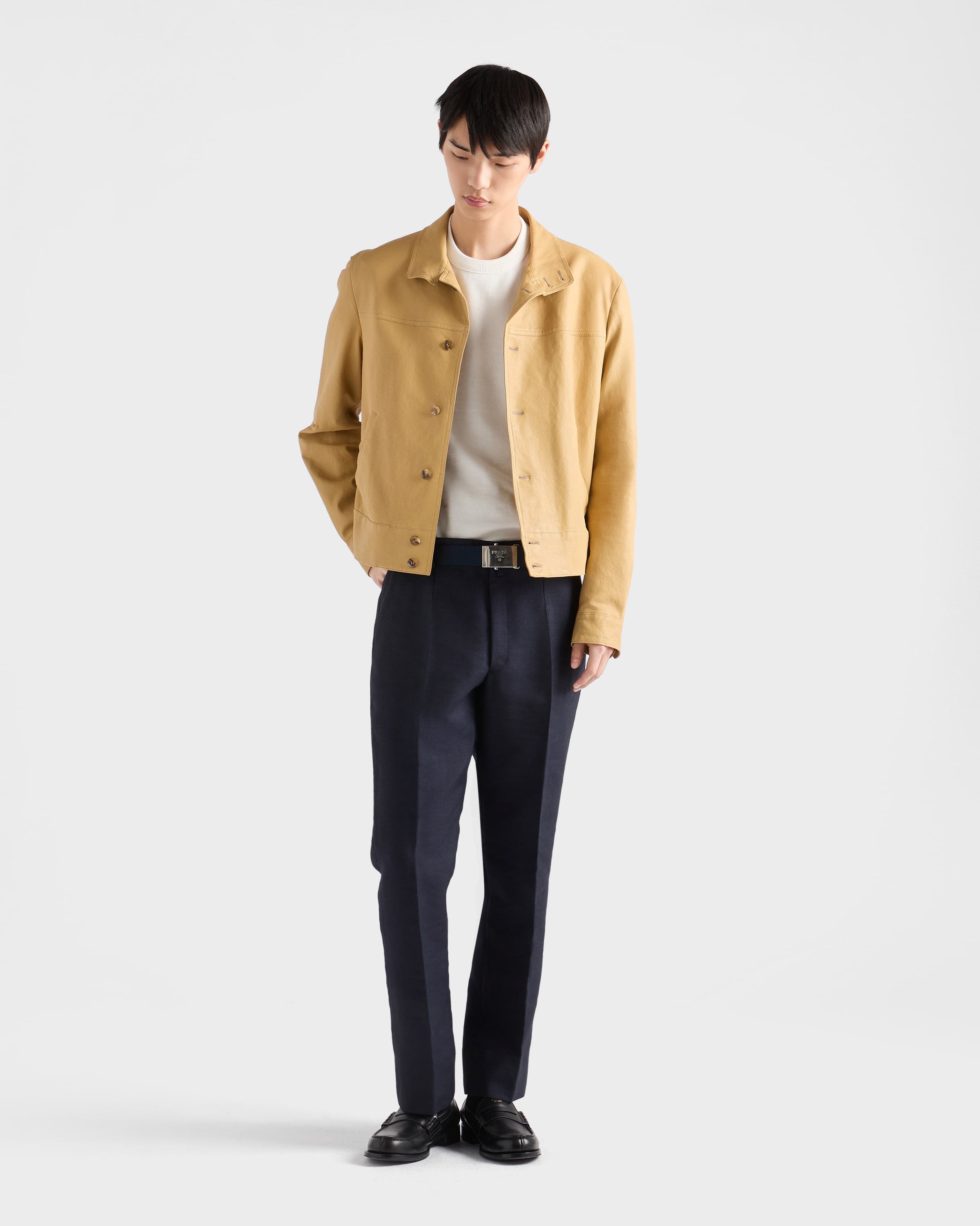 PRADA プラダ 24SS マルチポケットコットンサファリジャケットブルゾン