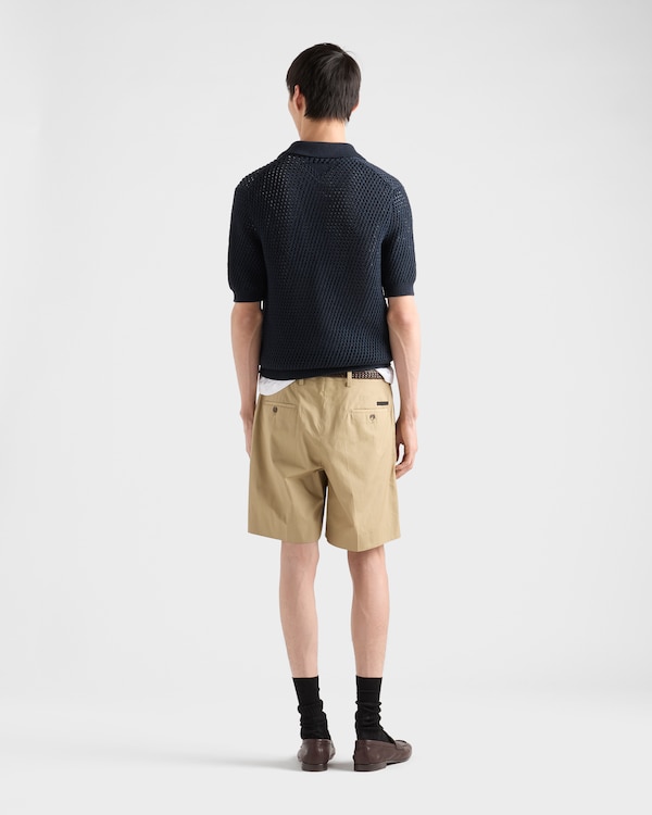 Poloshirt aus Leinen und Baumwolle - Blau Poloshirt aus Leinen und Baumwolle - Blau