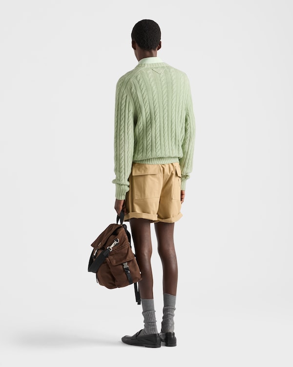 Wool and cashmere crew-neck sweater - Jade Green Wool and cashmere crew-neck sweater - Jade Green