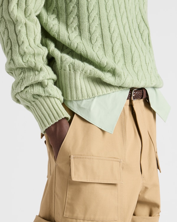 Wool and cashmere crew-neck sweater - Jade Green Wool and cashmere crew-neck sweater - Jade Green