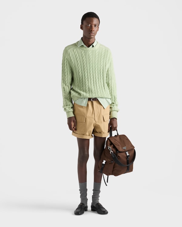 Wool and cashmere crew-neck sweater - Jade Green Wool and cashmere crew-neck sweater - Jade Green