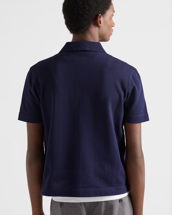 قميص بولو قطن - أزرق قميص بولو قطن - أزرق