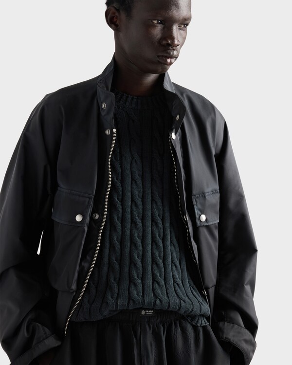 Cotton crew-neck sweater - Black Cotton crew-neck sweater - Black