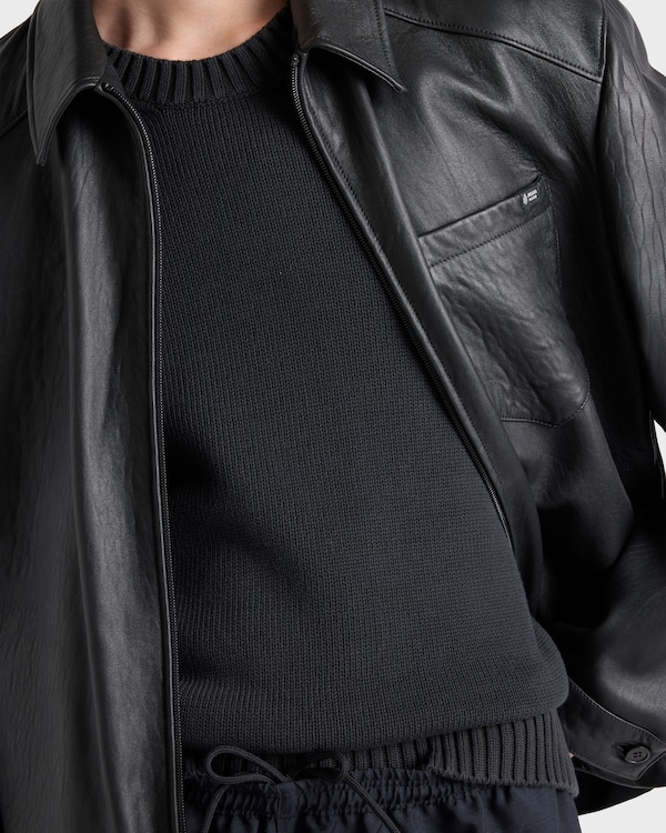 Cotton crew-neck sweater - Black Cotton crew-neck sweater - Black