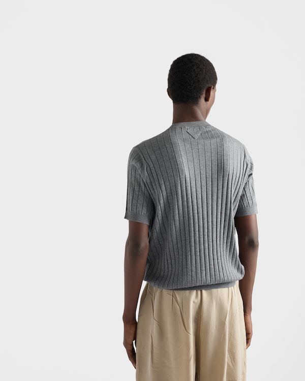 Cashmere and silk crew-neck sweater - Slate Gray Cashmere and silk crew-neck sweater - Slate Gray