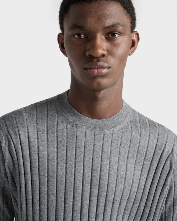 Cashmere and silk crew-neck sweater - Slate Gray Cashmere and silk crew-neck sweater - Slate Gray