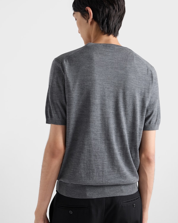 Superfine wool crew-neck sweater - Slate Gray Superfine wool crew-neck sweater - Slate Gray