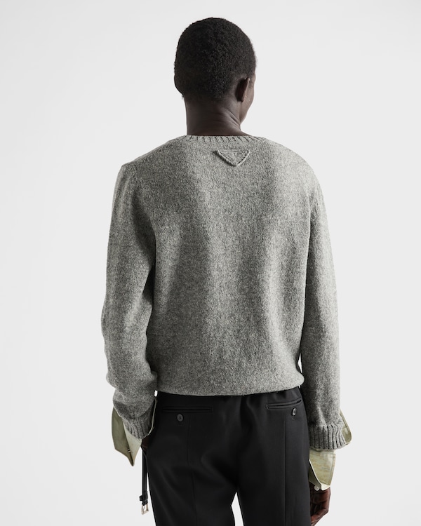 Shetland wool scoop-neck sweater - Grey Shetland wool scoop-neck sweater - Grey