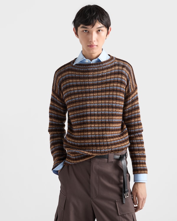 Shetland wool boat neck sweater - Rust Shetland wool boat neck sweater - Rust