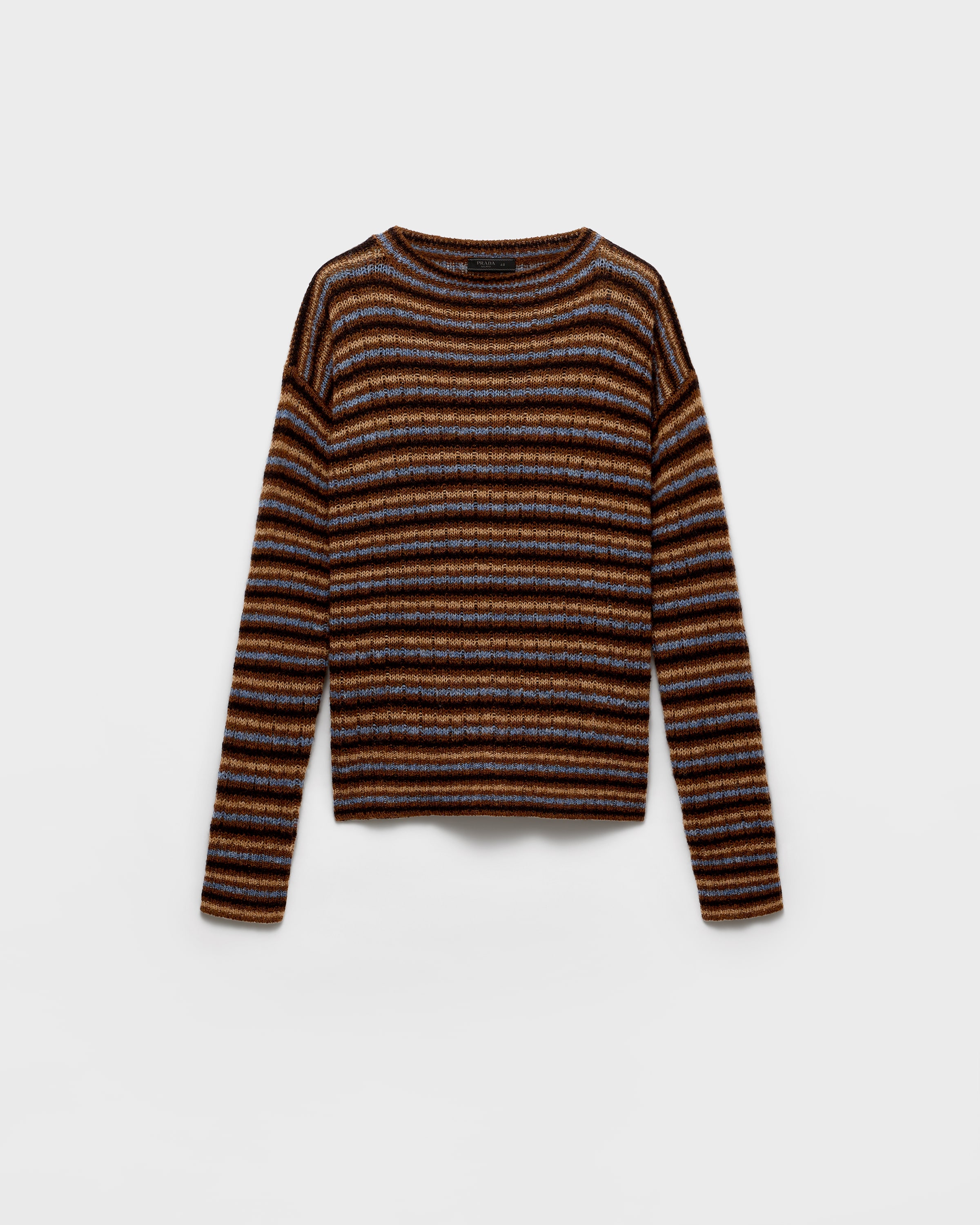 Rust Shetland wool boat neck sweater | PRADA - United States