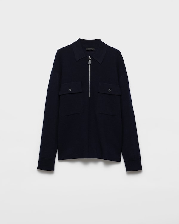 Cashmere polo shirt - Navy Cashmere polo shirt - Navy