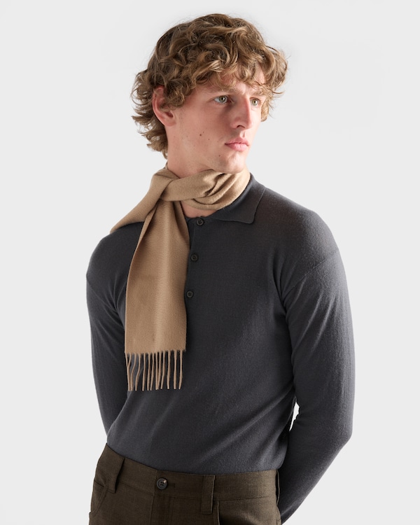 Cashmere polo shirt - Hematite Cashmere polo shirt - Hematite