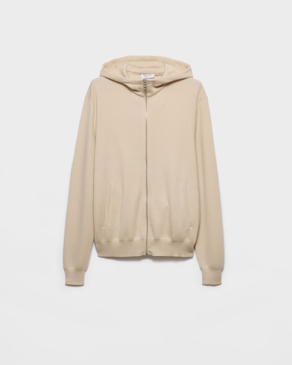 Cashmere hoodie cardigan - Ivory Cashmere hoodie cardigan - Ivory