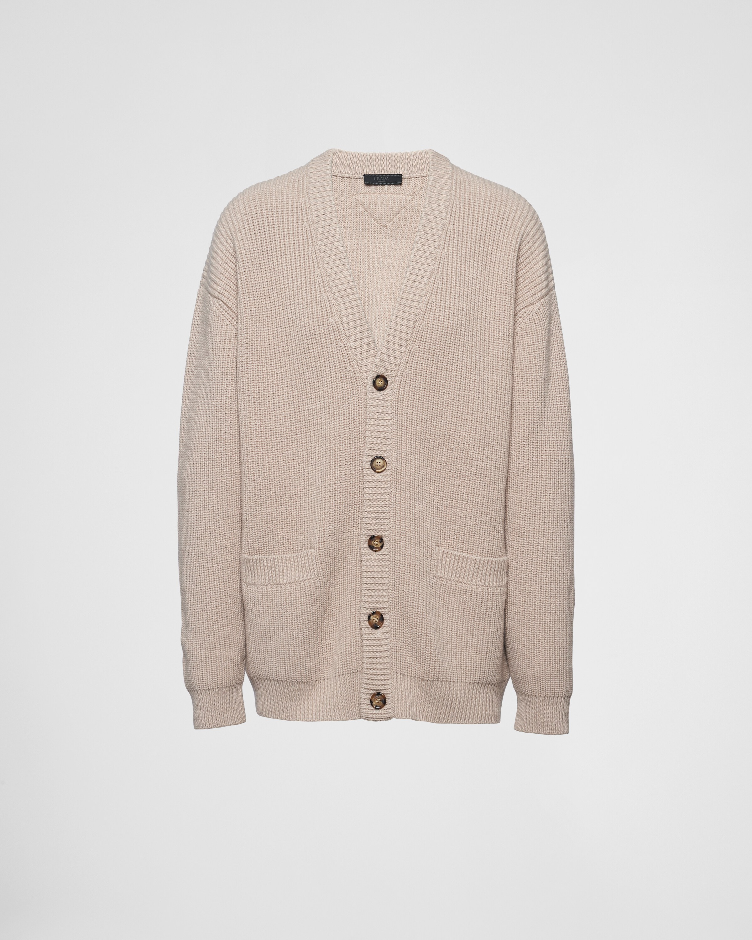 Sand Beige Cashmere Cardigan PRADA