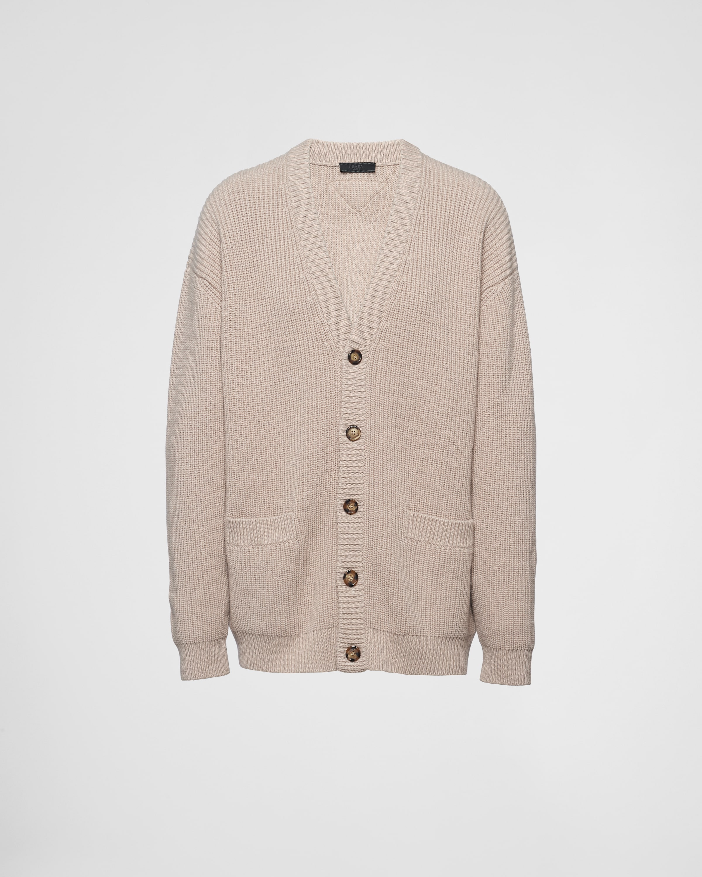 Prada Ribbed-knit Cashmere Cardigan