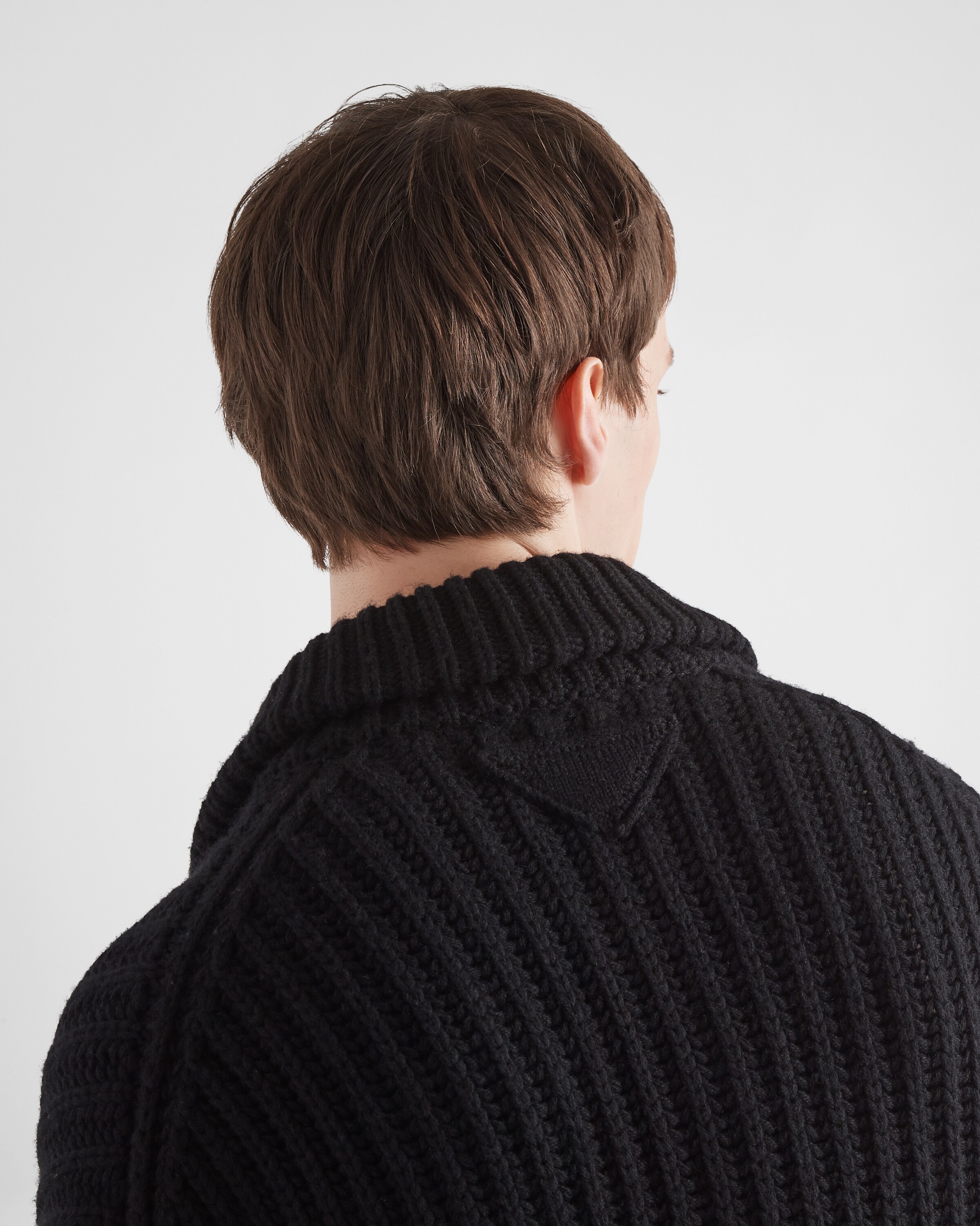Prada Oversize-strickjacke Aus Kaschmir In Schwarz