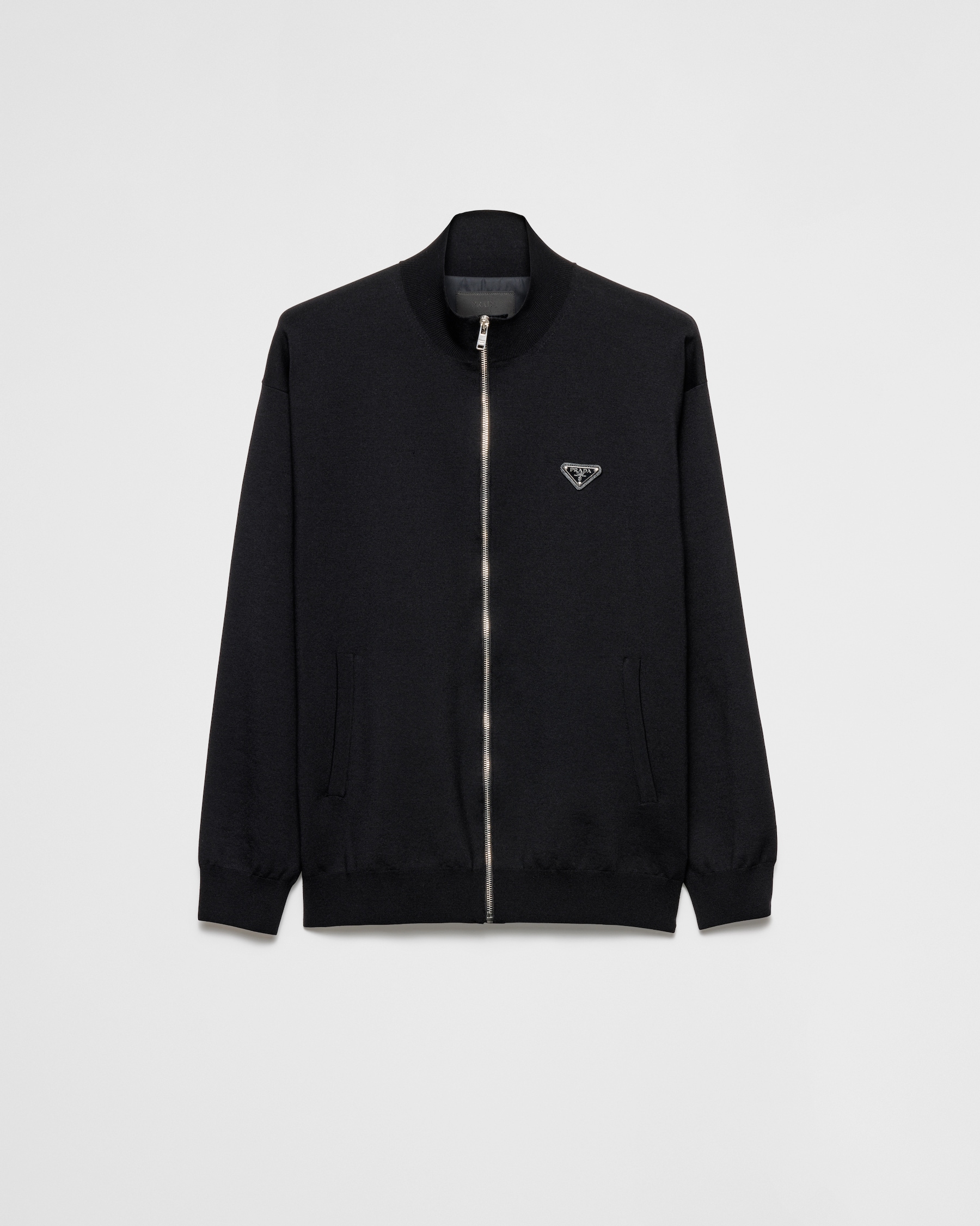Prada Women Black Wool Blend Oversize Cardigan main image 1