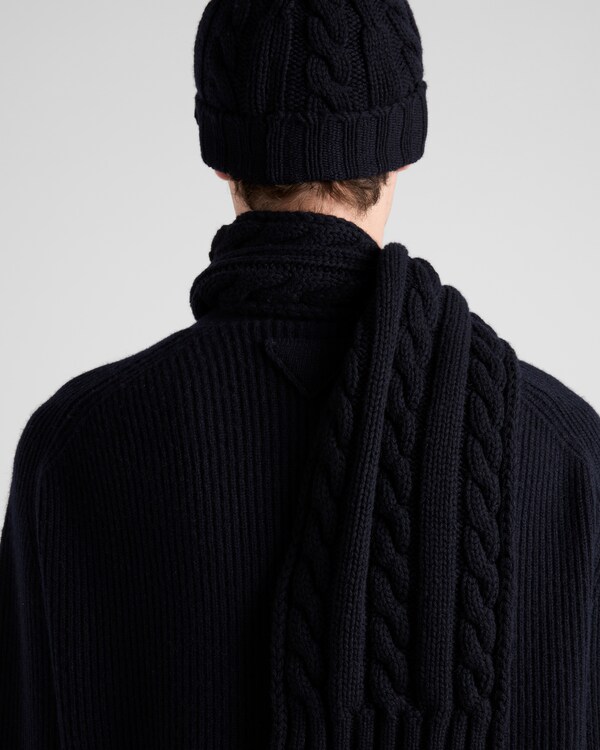 カシミヤ カーディガン - ネイビー カシミヤ カーディガン - ネイビー