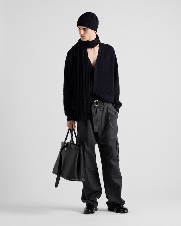 カシミヤ カーディガン - ネイビー カシミヤ カーディガン - ネイビー