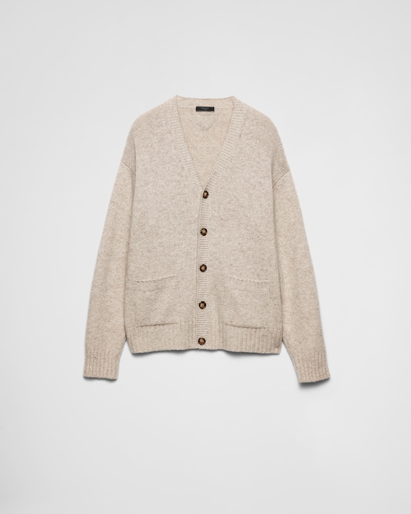 トップスその他 Prada Camel-coloured cardigan in cashmere Camel Brown Cashmere cardigan | PRADA