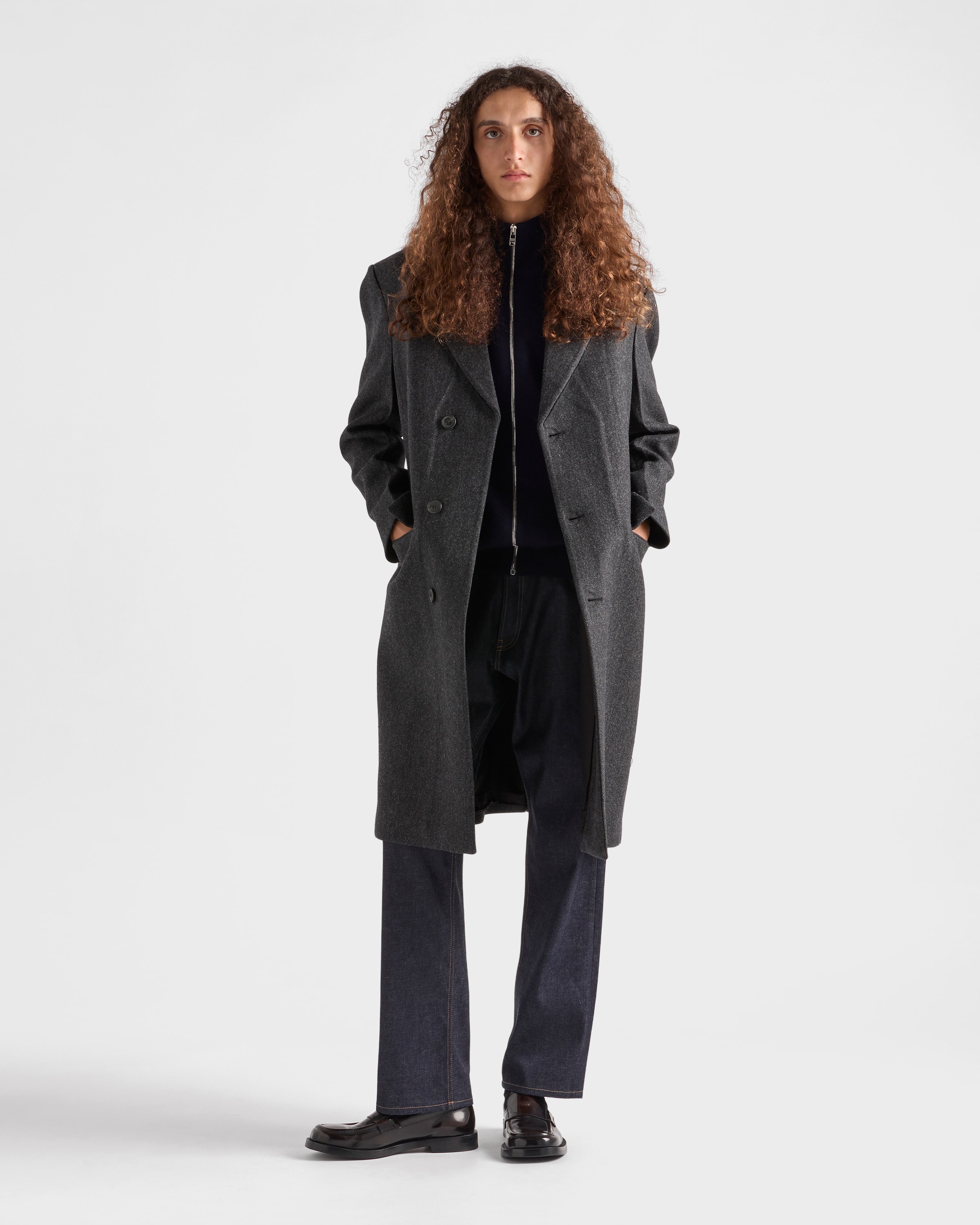 Cashmere zipper cardigan