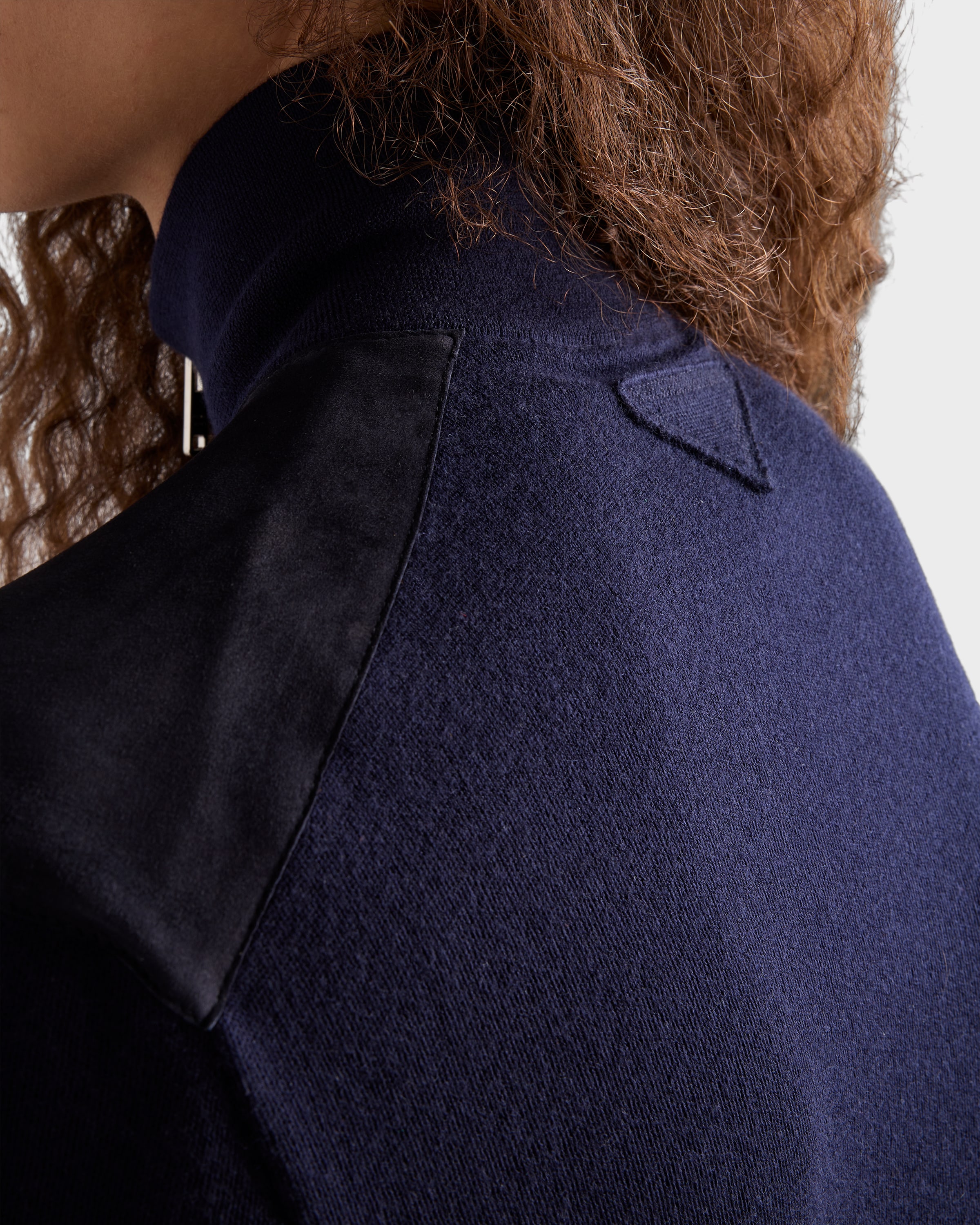 Cashmere zipper cardigan