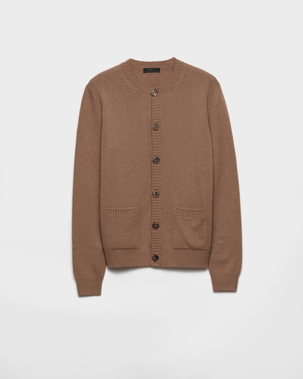 美品 PRADA プラダ 23AW ウール カーディガン グレー 46 M 薄手 中古・古着通販】PRADA (プラダ) 24AW ドッキングニット グレー