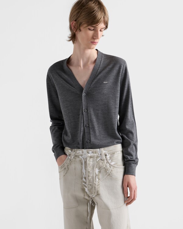 Superfine wool cardigan - Slate Gray Superfine wool cardigan - Slate Gray