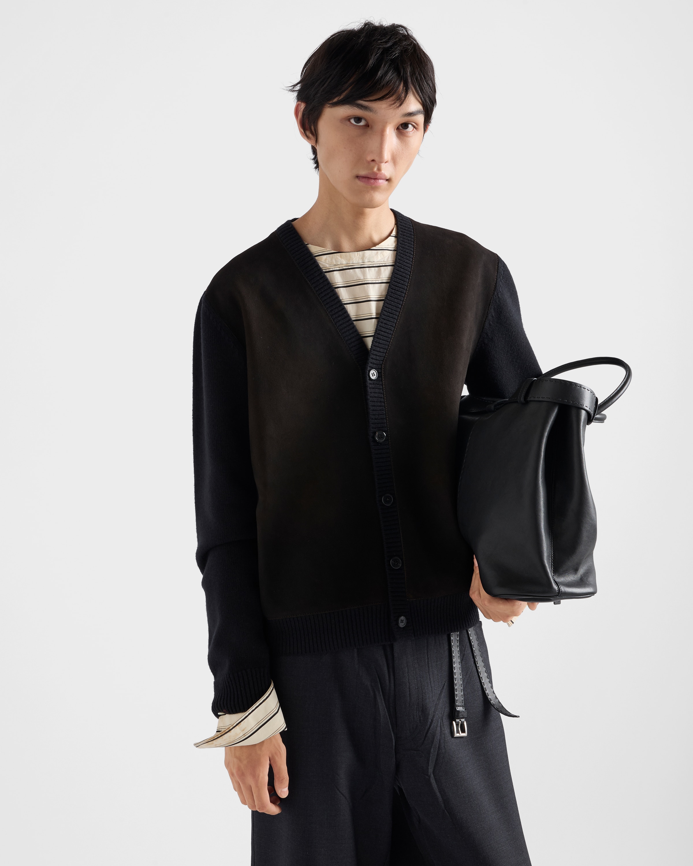 ブラック ウール カーディガン | PRADA - 日本