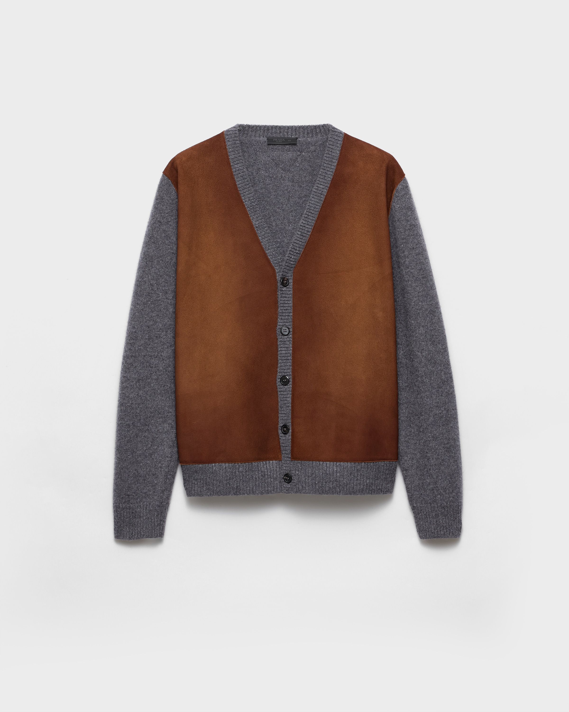 Slate Gray Wool Cardigan | PRADA - United States