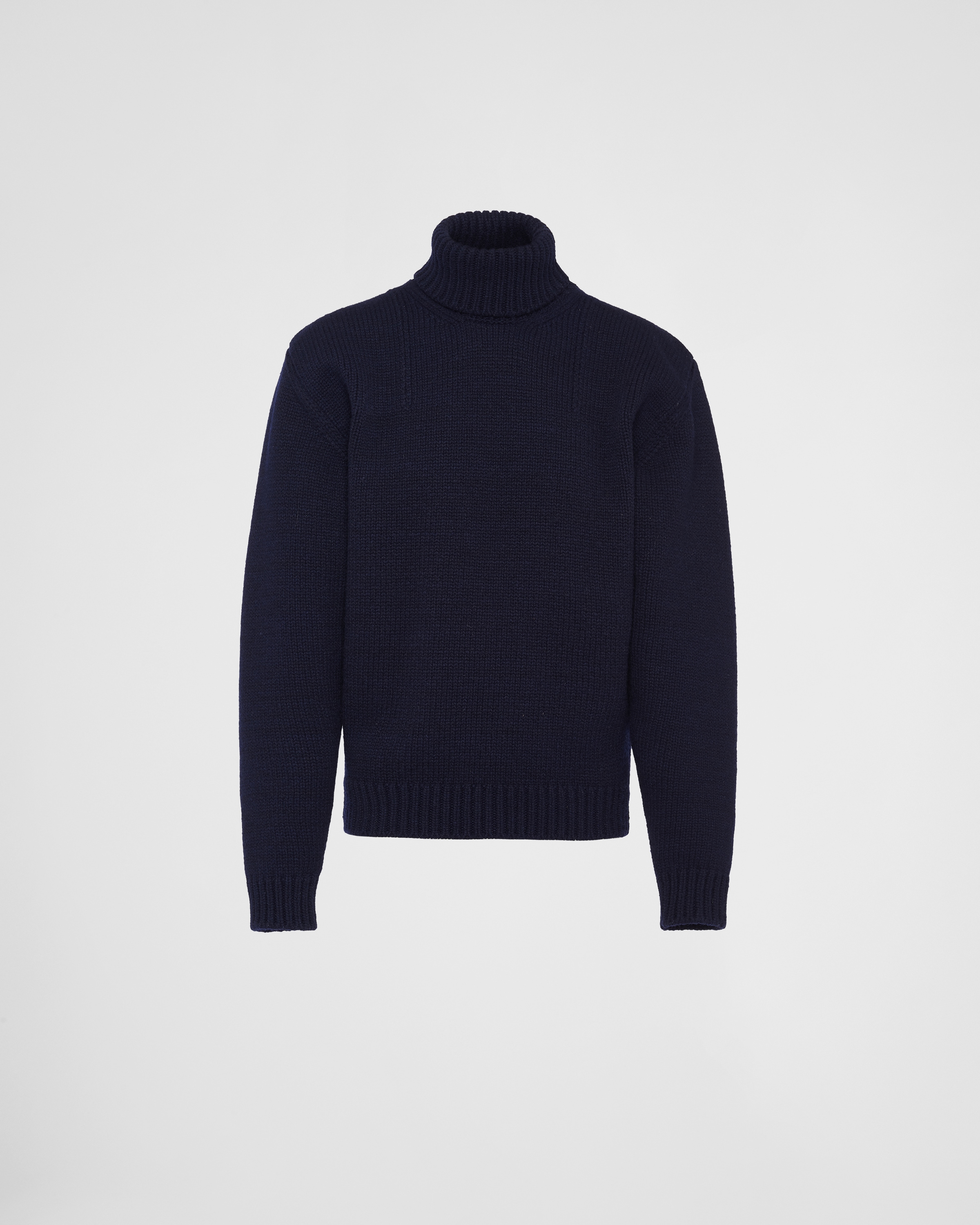 Navy Shetland Turtleneck Sweater PRADA