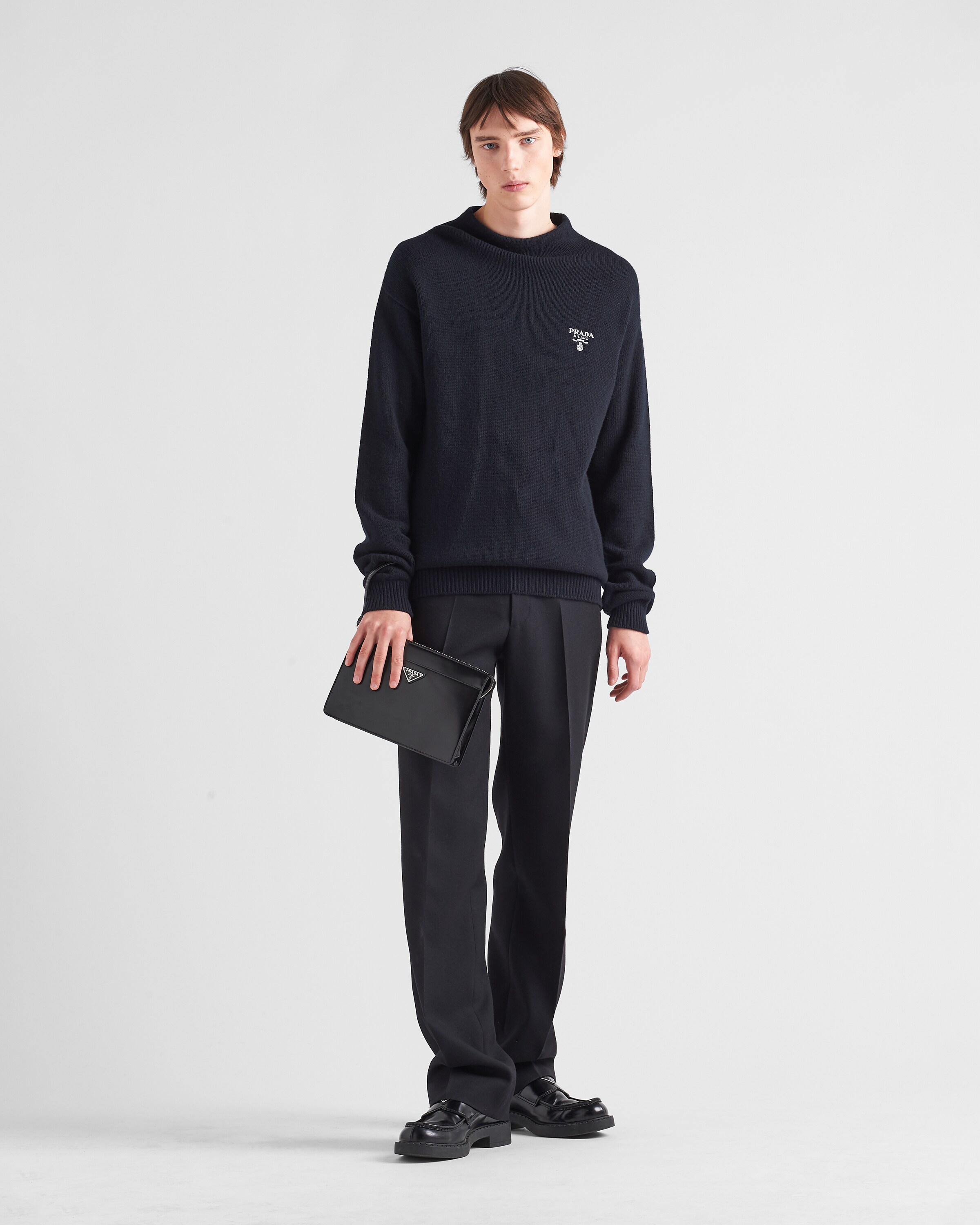 Prada Sweater Navy Blue Wool Cashmere main image 0