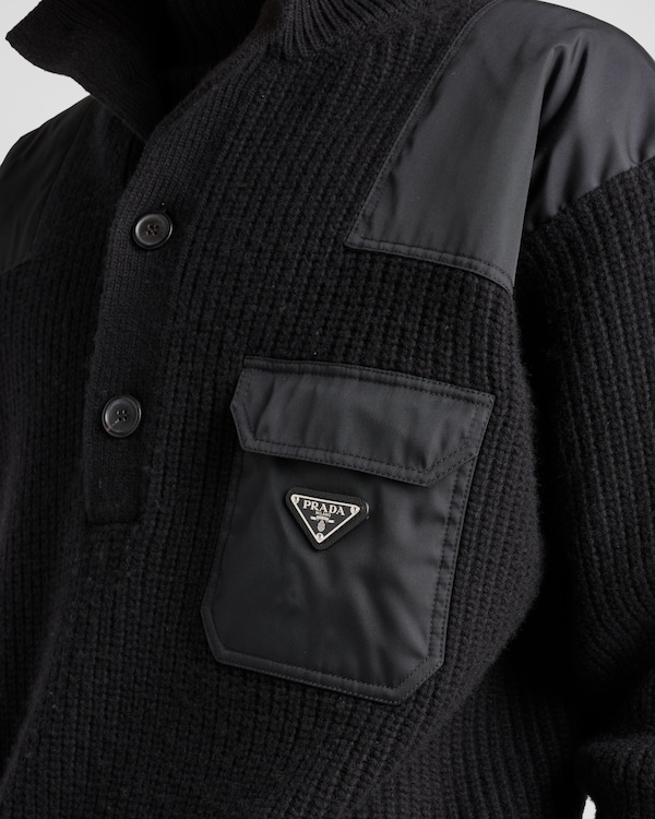 ウールxカシミヤ タートルネック セーター - ブラック ウールxカシミヤ タートルネック セーター - ブラック