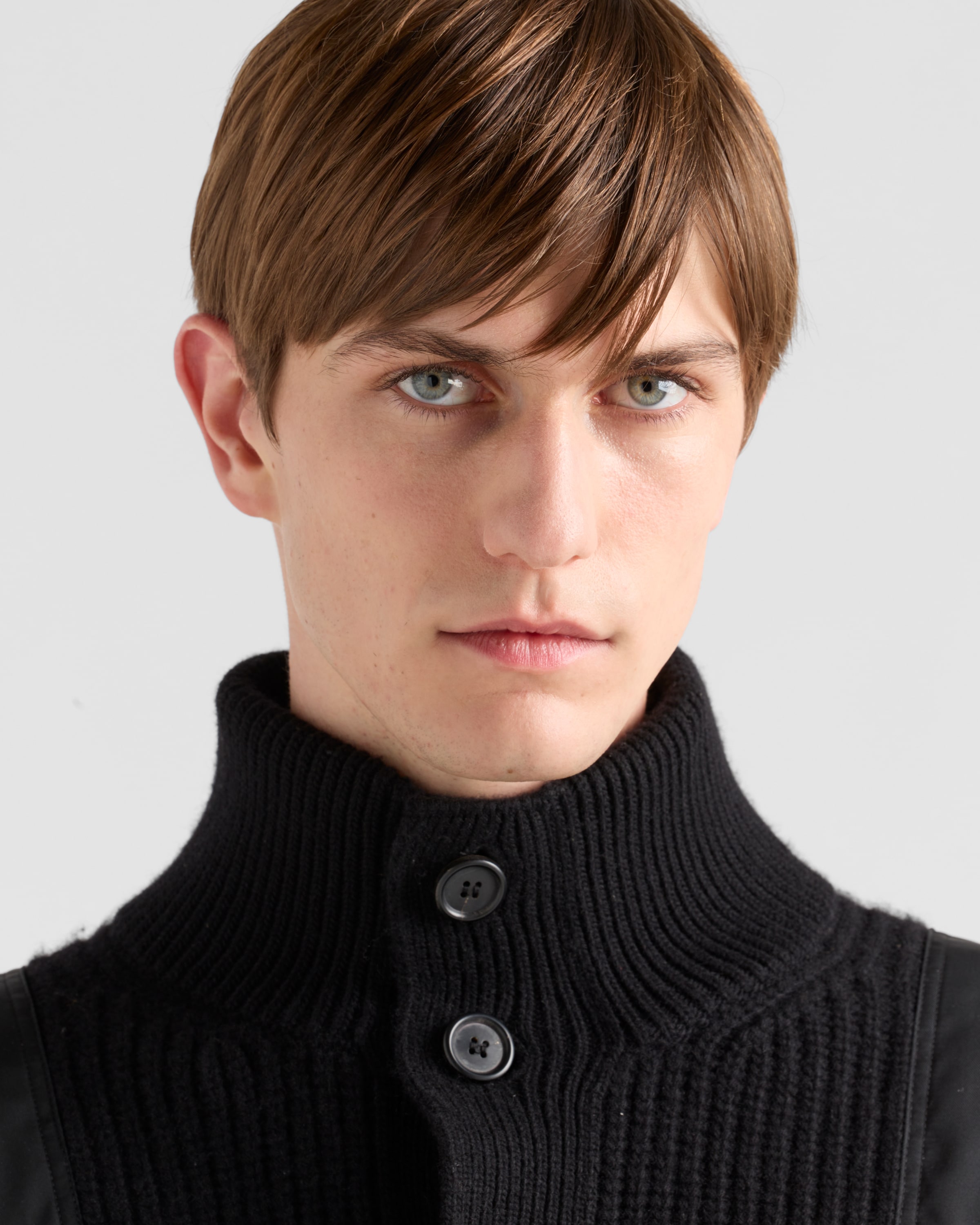 プラダ カシミア タートルネック ニット 50 イタリア製 ブラック 黒