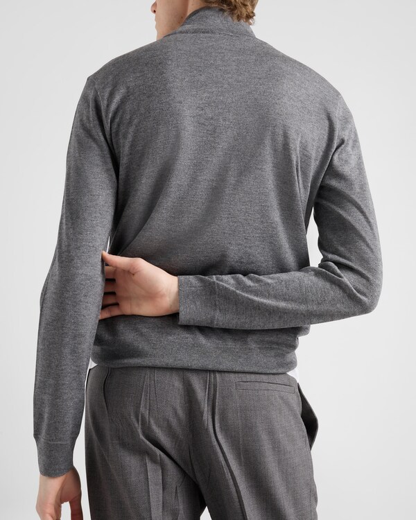 Cashmere and silk turtleneck - Slate Gray Cashmere and silk turtleneck - Slate Gray