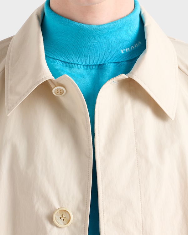 코튼 터틀넥 스웨터 - 튀르쿠아즈 코튼 터틀넥 스웨터 - 튀르쿠아즈