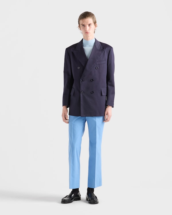 Short-sleeved cotton sweater - Sky Blue Short-sleeved cotton sweater - Sky Blue