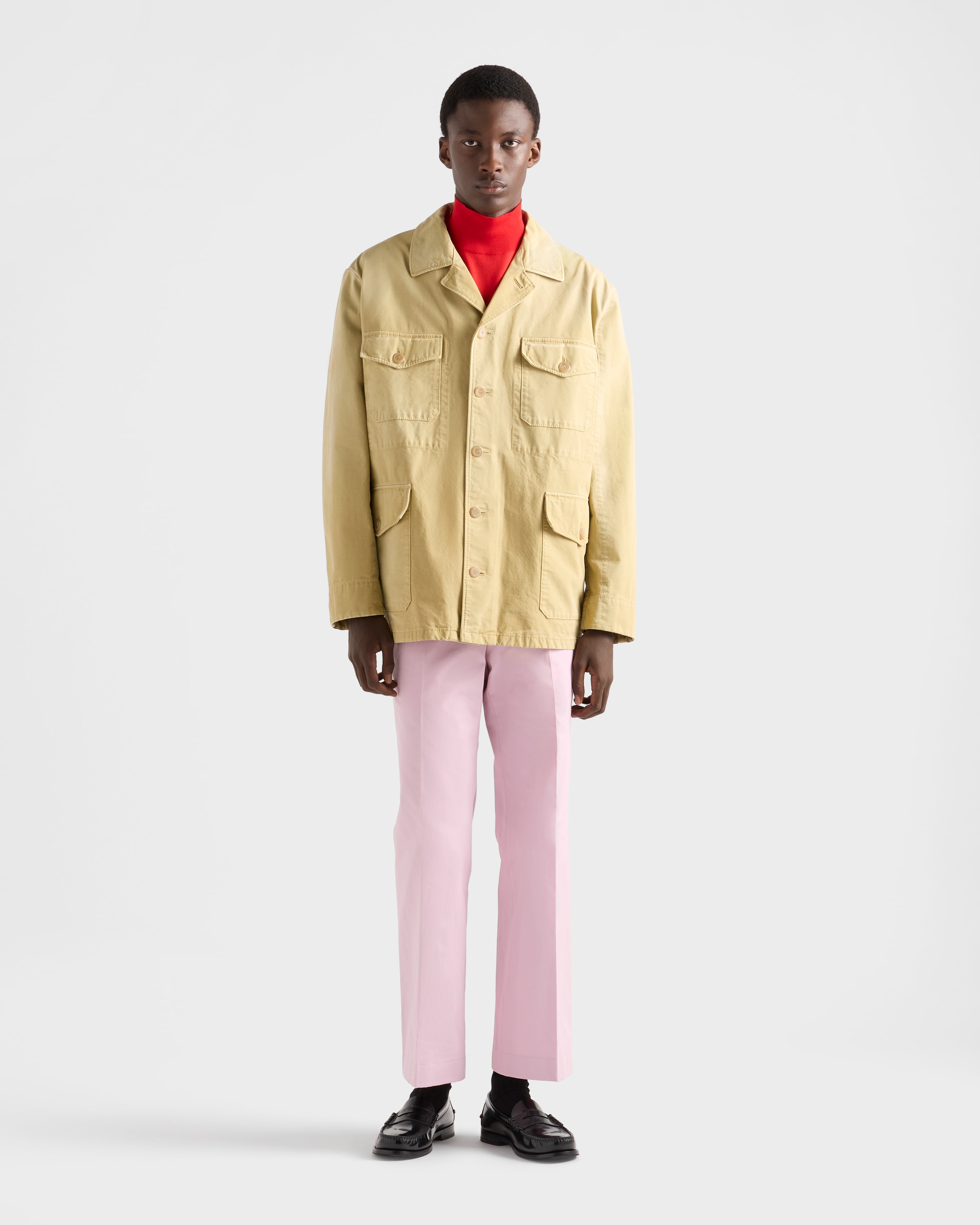 レッド コットン モックタートルネック セーター | PRADA