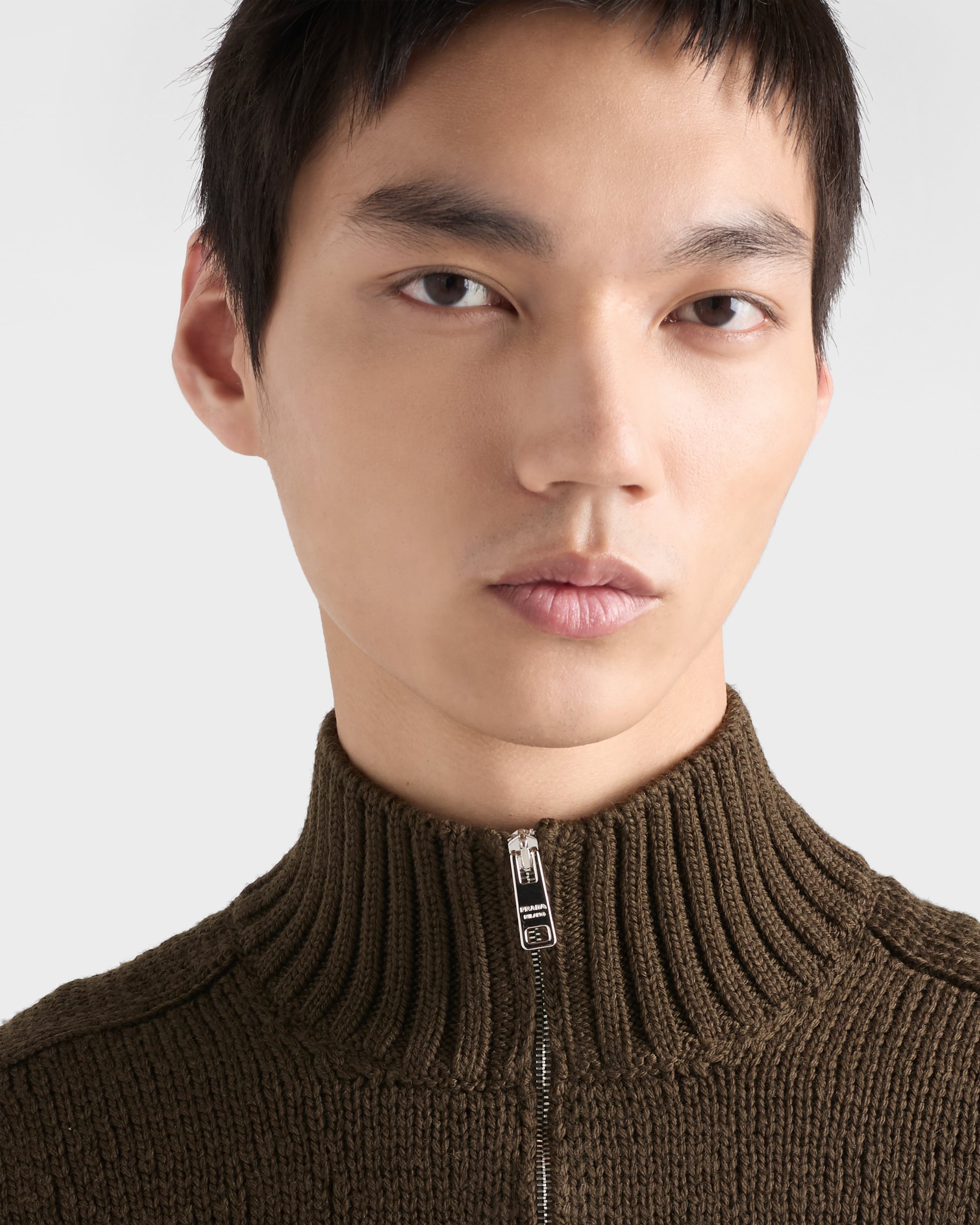 Forest Green Wool Turtleneck | PRADA - United States
