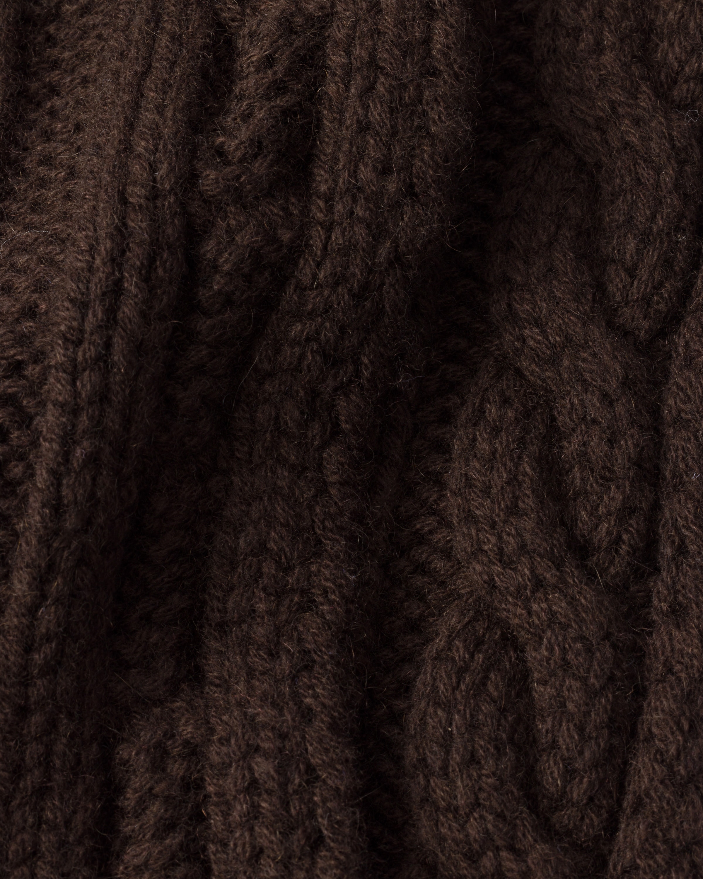 Prada Cashmere Cable-knit Scarf In Dark Brown