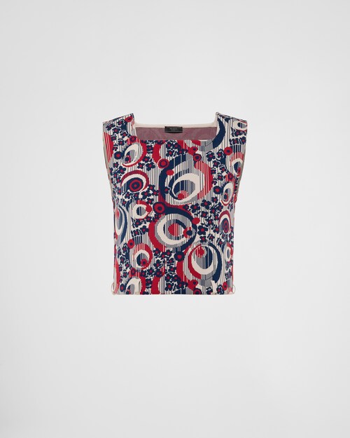 jacquard knit vest