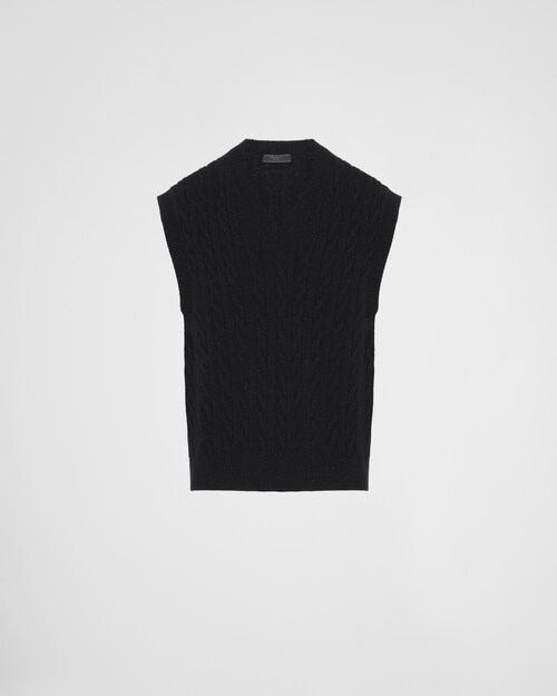 Prada Cashmere and lamé vest 1