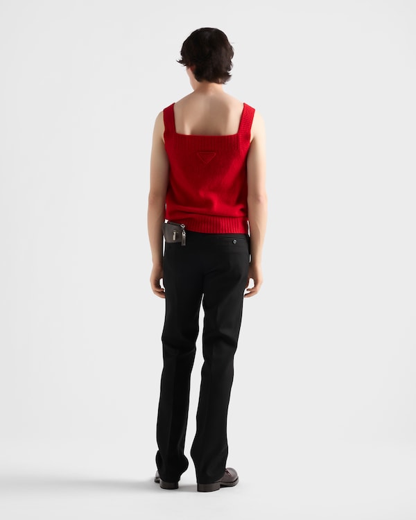 Shetland wool tank top - Red Shetland wool tank top - Red