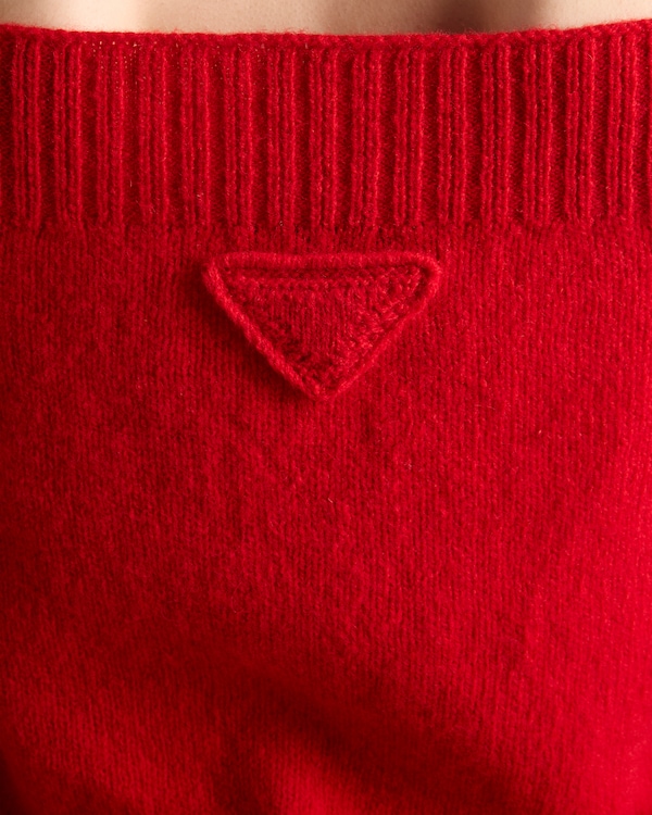 Shetland wool tank top - Red Shetland wool tank top - Red
