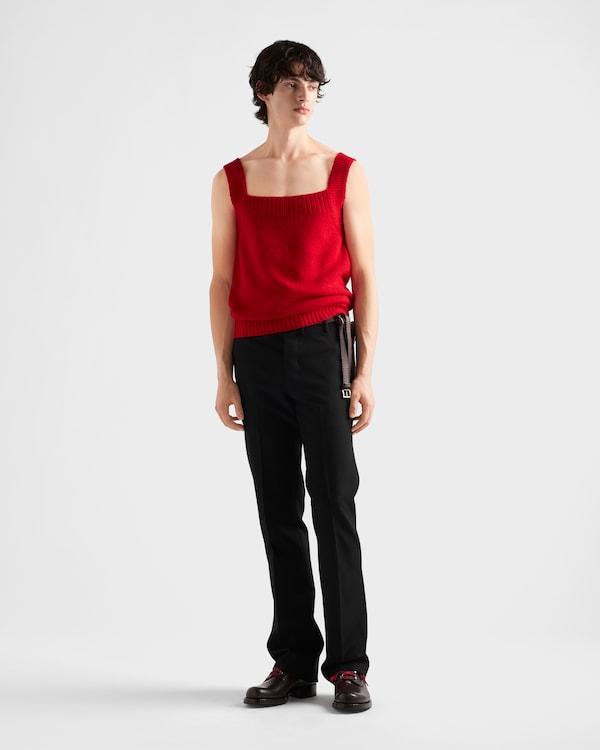 Shetland wool tank top - Red Shetland wool tank top - Red