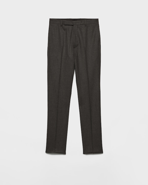 Iron Gray Wool and mohair pants | PRADA