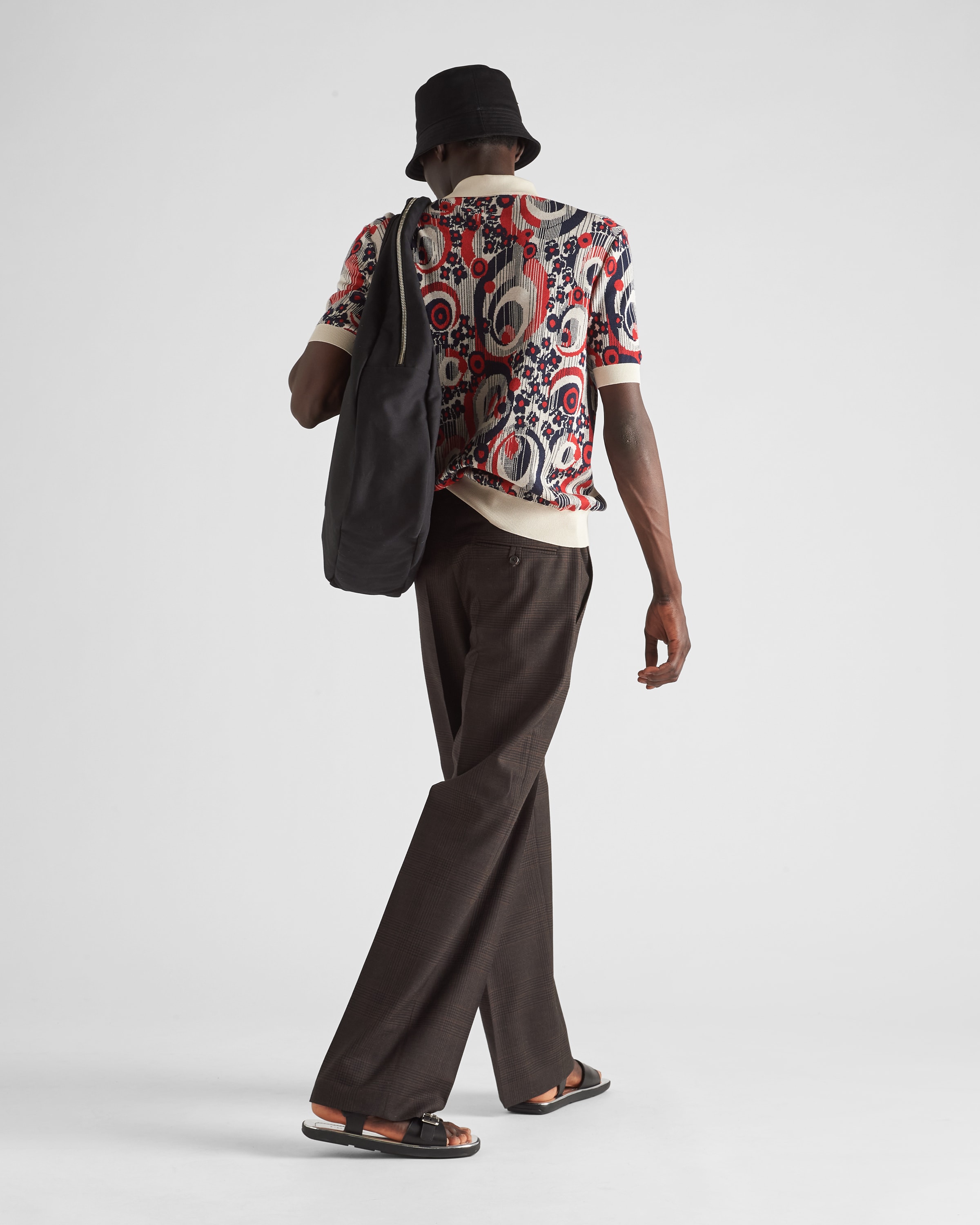 Prada بنطال بنقشات برنس ويلز 5