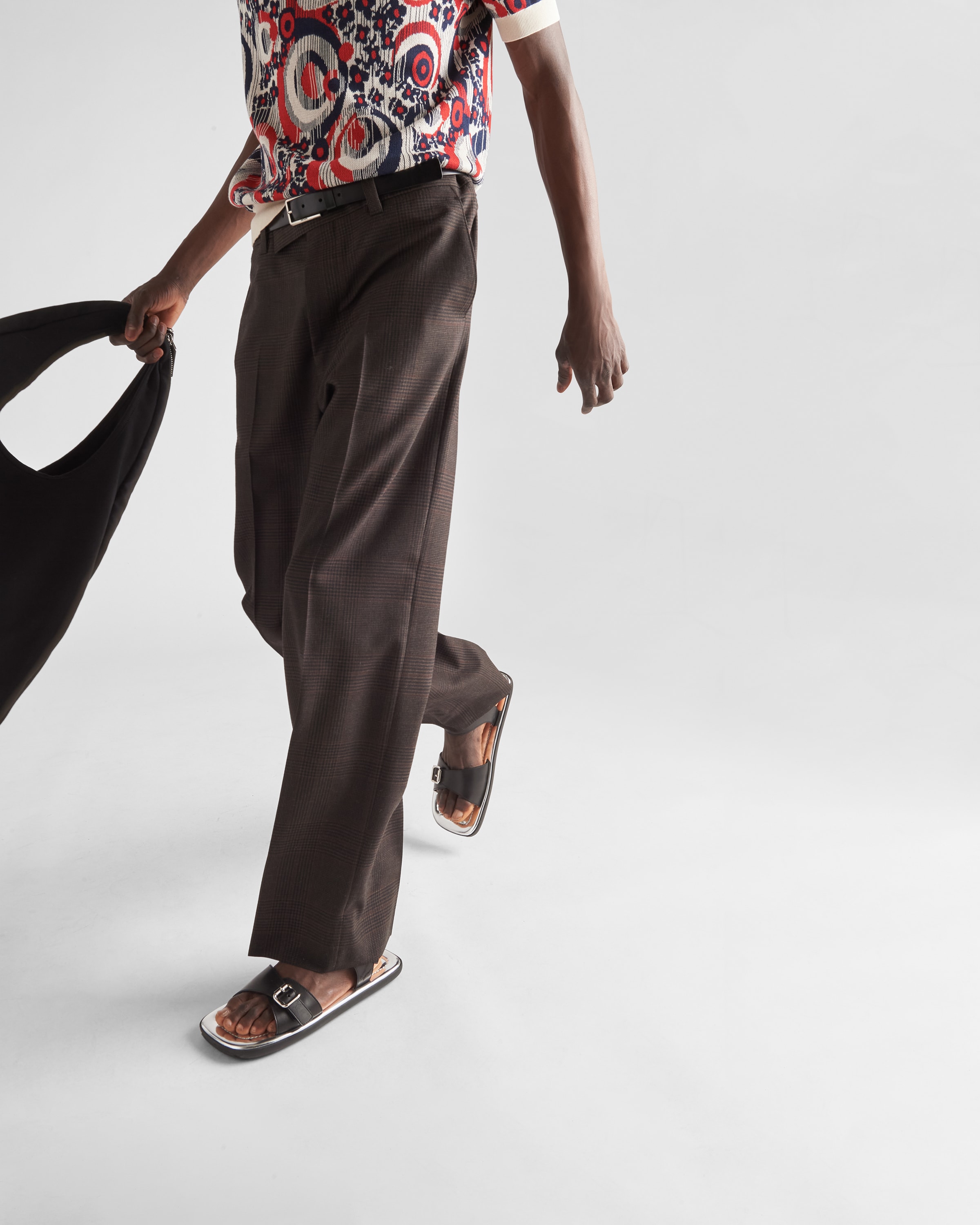 Prada بنطال بنقشات برنس ويلز 3