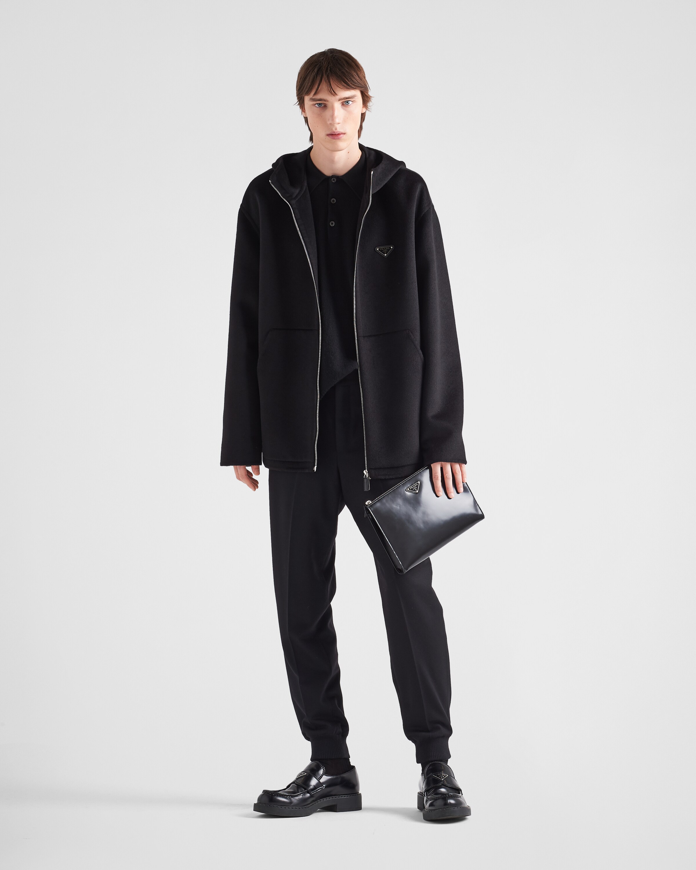 Black Wool Joggers PRADA